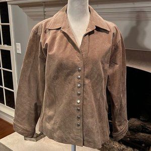Coldwater Creek leather jacket size large.